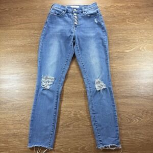 PacSun Women's High Rise Ankle Jegging Jeans Size 25 Distressed Stretch